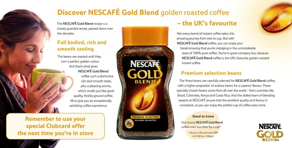 Nescafé Gold Blend — Layout